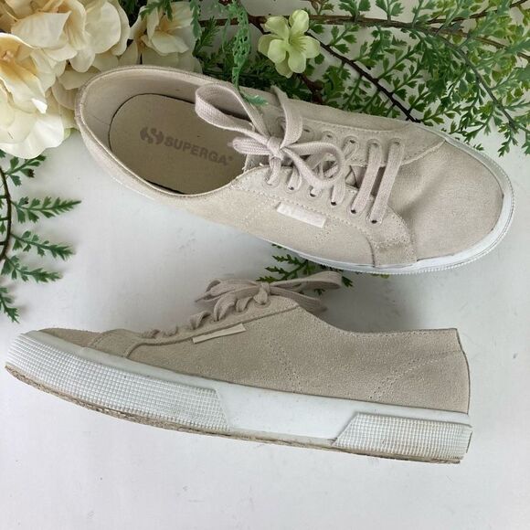 SUPERGA shoes | suede dove grey | size 8 | gym shoe - Picture 4 of 14